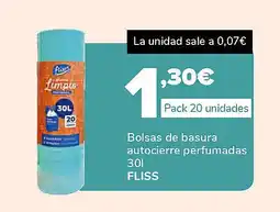 Supeco FLISS Bolsas de basura autocierre perfumadas oferta