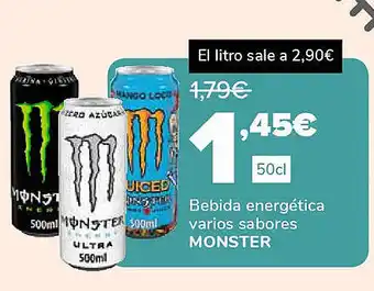 Supeco MONSTER Bebida energética varios sabores oferta