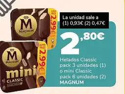 Supeco MAGNUM Helados Classic pack 3 unidades oferta