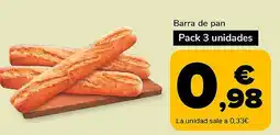 Supeco Barra de pan oferta