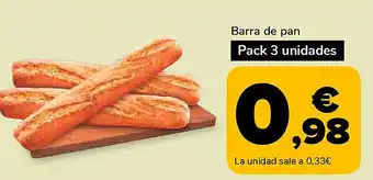 Supeco Barra de pan oferta