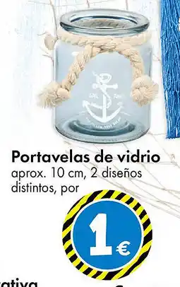 TEDi Portavelas de vidrio oferta