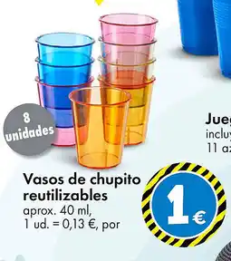 TEDi Vasos de chupito reutilizables oferta