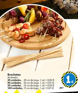 TEDi Brochetas de bambú oferta