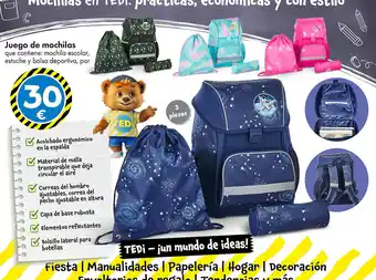 TEDi Juego de mochilas oferta