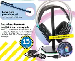 TEDi Auriculares Bluetooth con LED incluyen soporte oferta