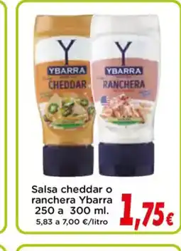 Proxi YBARRA Salsa cheddar o ranchera oferta