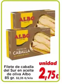 Proxi ALBO Filete de caballa del Sur en aceite de oliva oferta
