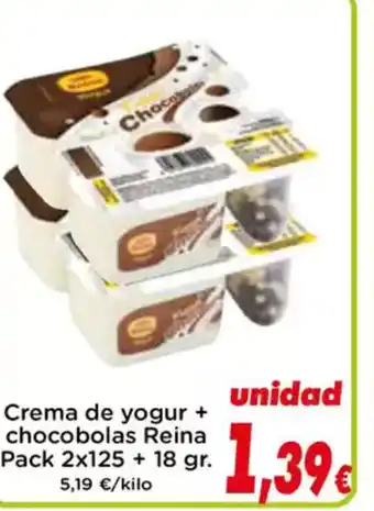 Proxi REINA Crema de yogur + chocobolas oferta