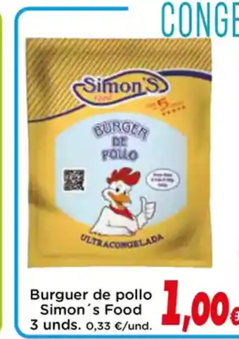 Proxi Burguer de pollo Simon's Food oferta