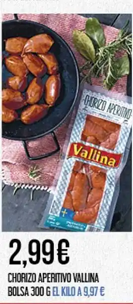 Claudio Chorizo aperitivo vallina bolsa oferta
