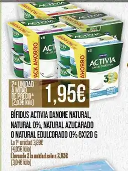 Claudio Bífidus activia danone natural, natural 0%, natural azucarado oferta