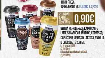 Claudio Bebida refrigerada kaiku caffe latte sin azúcar añadido, espresso oferta