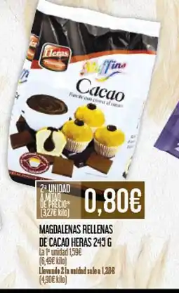 Claudio Magdalenas rellenas de cacao heras oferta