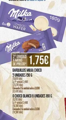 Claudio Barquillos milka choco oferta