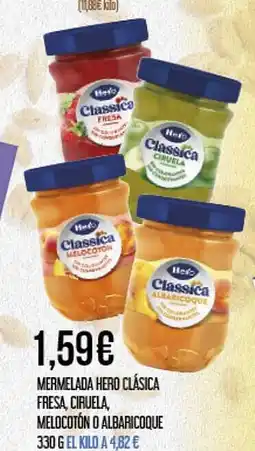 Claudio Mermelada hero clásica fresa, ciruela, melocotón o albaricoque oferta