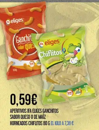 Claudio Aperitivos ifa eliges ganchitos sabor queso o de maíz oferta