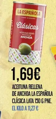 Claudio LA ESPAÑOLA Aceituna rellena de anchoa oferta
