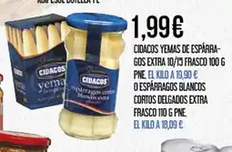 Claudio CIDACOS yemas de espárra- gos extra 10/15 frasco oferta