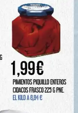 Claudio Pimientos piquillo enteros cidacos frasco oferta