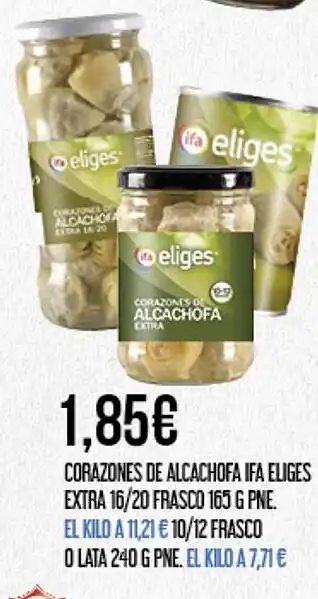 Claudio Corazones de alcachofa ifa eliges extra 16/20 frasco oferta