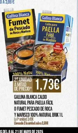 Claudio GALLINA BLANCA caldo natural para paella fácil o fumet pescado de roca oferta