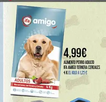Claudio Alimento perro adulto ifa amigo ternera cereales oferta