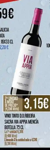 Claudio Vino tinto d.o.ribeira sacra via appia mencía oferta
