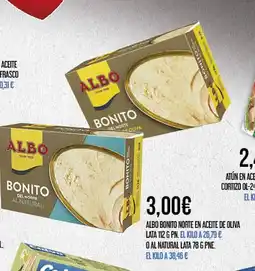 Claudio ALBO bonito norte en aceite de oliva oferta