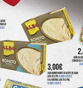 Claudio ALBO bonito norte en aceite de oliva oferta