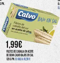 Claudio Filetes de caballa en aceite de oliva calvo bajos en sal oferta