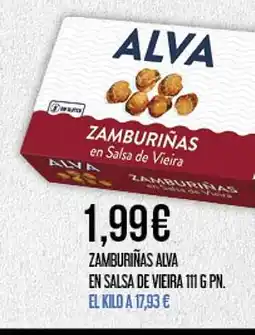 Claudio Zamburiñas alva en salsa de vieira oferta