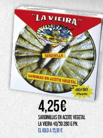 Claudio LA VIEIRA Sardinillas en aceite vegetal oferta