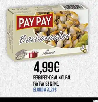 Claudio PAYPAY Berberechos al natural oferta