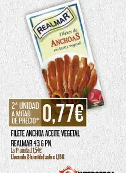 Claudio REALMAR Filete anchoa aceite vegetal oferta
