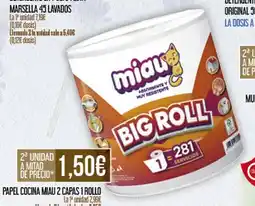 Claudio Papel cocina miau 2 capas 1 rollo oferta