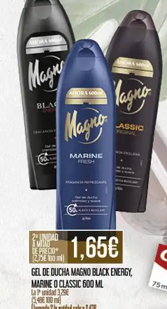 Claudio Gel de ducha magno black energy oferta