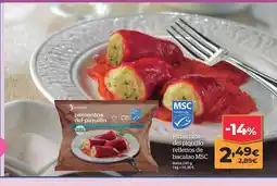 La Sirena Pimientos del piquillo rellenos de bacalao MSC oferta