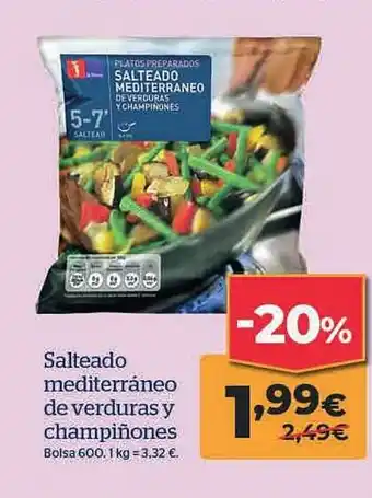 La Sirena Salteado mediterráneo de verduras y champiñones oferta
