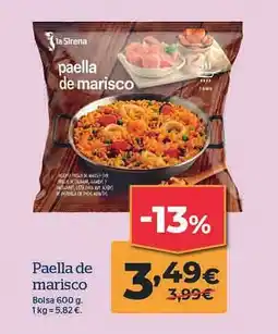 La Sirena Paella de marisco oferta
