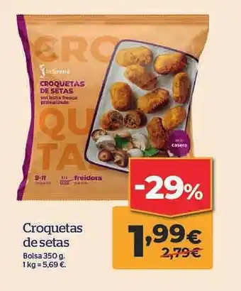 La Sirena Croquetas de setas oferta