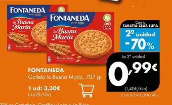 Supermercados Lupa FONTANEDA Galleta la Buena María oferta