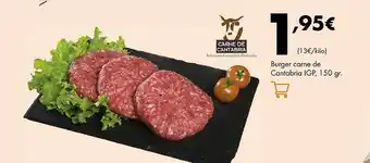 Supermercados Lupa Burger carne de Cantabria IGP oferta