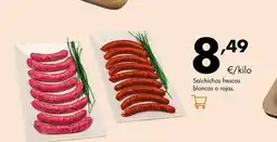 Supermercados Lupa Salchichas frescas blancas o rojas oferta