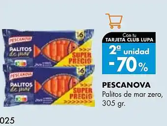 Supermercados Lupa PESCANOVA Palitos de mar zero oferta