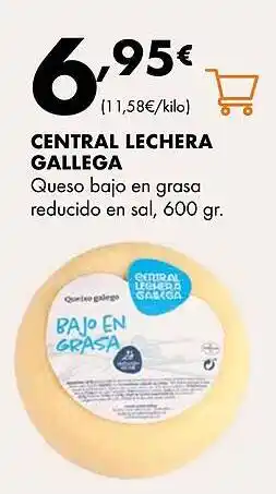 Supermercados Lupa CENTRAL LECHERA GALLEGA Queso bajo en grasa reducido en sal oferta