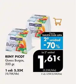 Supermercados Lupa RENY PICOT Queso Burgos oferta