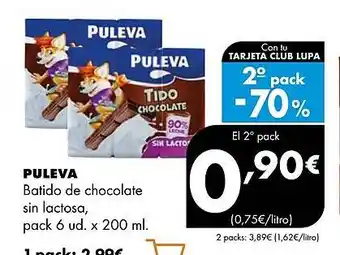 Supermercados Lupa PULEVA Batido de chocolate oferta