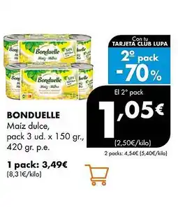 Supermercados Lupa BONDUELLE Maíz dulce oferta