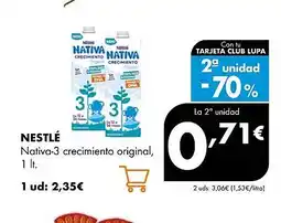Supermercados Lupa NESTLÉ Nativa-3 crecimiento original oferta